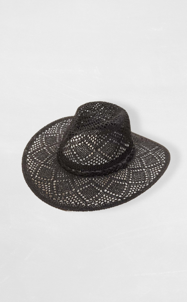 Lori Black Straw Braided Fedora Hat – A Timeless Trendsetter