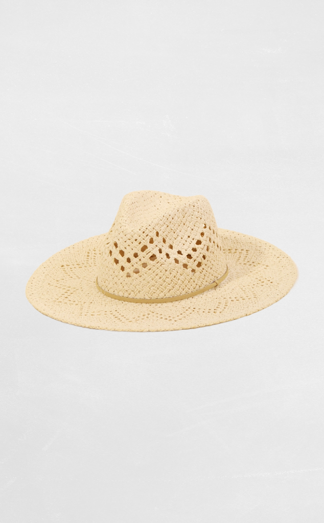 Pamala Straw Braided Fedora Hat