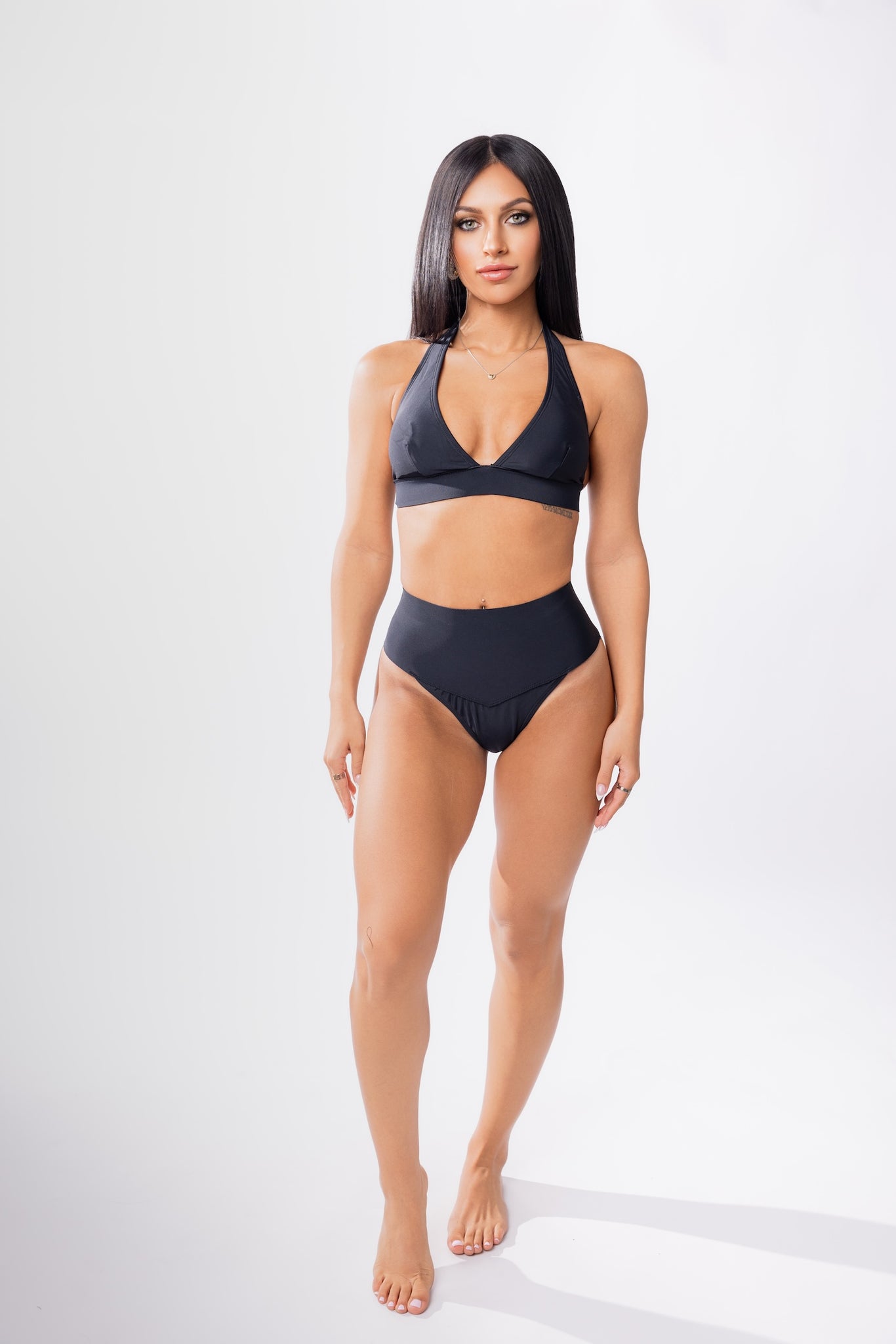 Hanalei Neoprene Halter Bikini Top